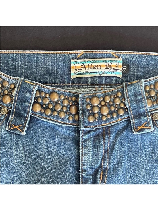 Allen B. By Allen Schwartz Denim - Y2K Allen B Low Rise Flair Jeans with Brass Waistband